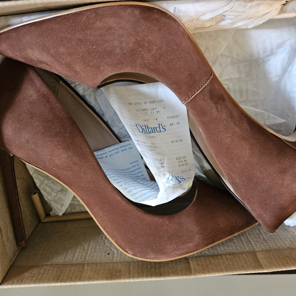 Steve Madden Rich Brown Suede Heels